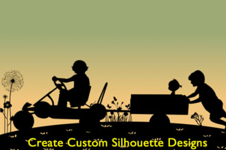 make custom silhouette and redraw illustration