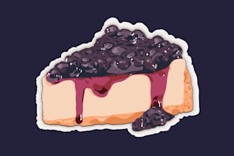 make a vector art of food