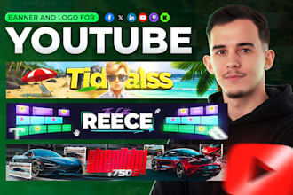 design a professional youtube banner and logo