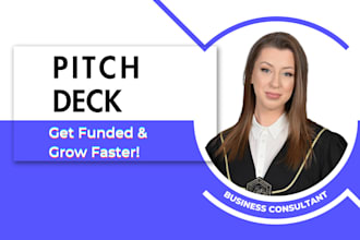 make a fundraising pitch deck, investor pitch deck, business plan presentation