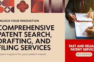 do professional patent search, patent drafting, and patent filing