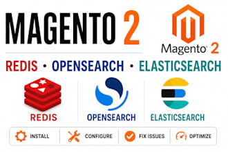 install and fix magento 2 redis, opensearch, elasticsearch