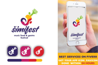 design a modern high quality app icon,logo or favicon