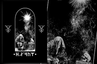create dark experimental artwork for your brand or project