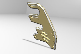 create sheet metal design in dxf file for laser cutting
