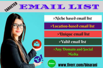 collect niche targeted valid and clean bulk email list