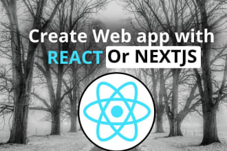 create web apps using react or nextjs