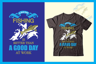 do artwork for your fishing t shirt 24 hours service