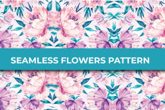 make  beautiful repeat seamless fabric print pattern  design
