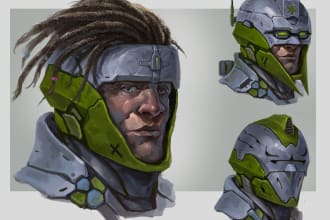 create character design and concept art for you