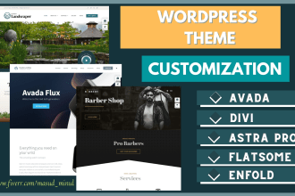 customize wordpress premium theme avada, divi, flatsome, astra pro, enfold, be