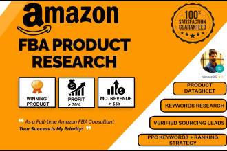 do custom amazon fba product research for private label