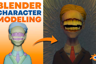 make 3d character models in blender