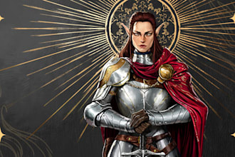 create fantasy card game art and book illustrations