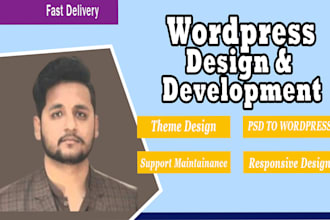 design and develop wordpress website