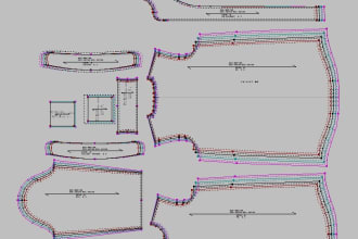 making a garment pattern and grading with details