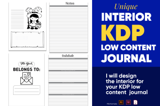 design the interior of your KDP low content journal and book