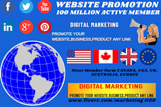 promote your website, product,  or any link on social media