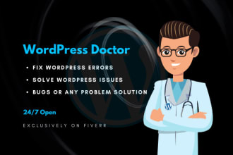 fix wordpress issues, errors and bugs