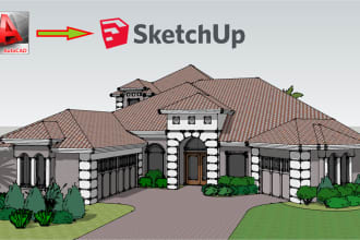 do 3d model using google sketchup with fast delivery