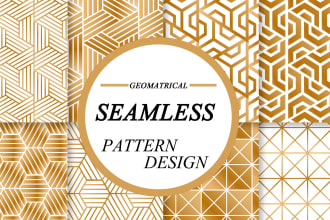 geometrical seamless pattern design, textile pattern design, floral pattern