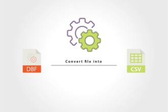 convert your file json, dbf, XML, excel to csv for another file