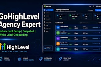 setup gohighlevel subaccount ghl snapshot and white label for agencies