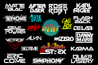 design eye catching dj, music, record,studio label logo
