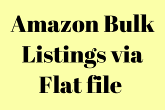 create bulk amazon listing upload via flat file or CSV