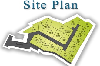 draw site map and site plan with gis