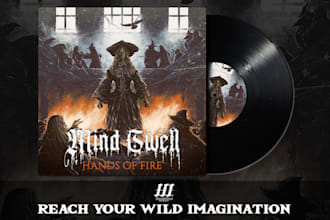design detailed dark art illustration for album cover artwork