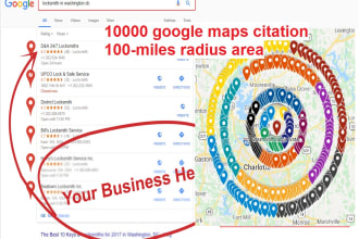 build up 10,000 google maps citations for gmb ranking and local SEO
