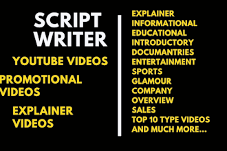 write an engaging script for youtube and other videos
