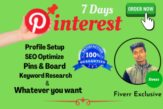 be your pinterest marketing manager with SEO optimization