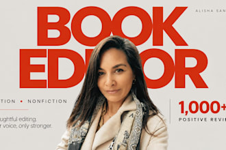 be your book editor for fiction and nonfiction line editing