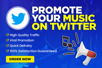 organic promote your music to my twitter followers to advertise song album viral