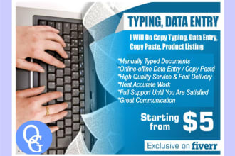 do data entry, copy past jobs
