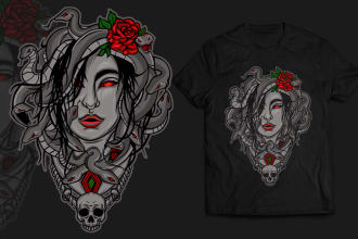 make custom illustration for t shirt design high quality