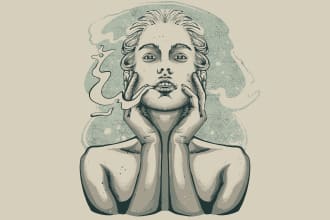 create vintage retro design logo for shirt design