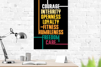 make text design for  wall art, poster, and canvas design ready to print