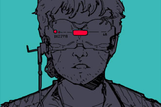 a make a cyberpunk illustration