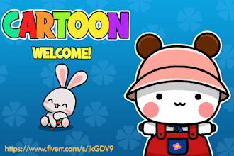 draw cute cartoon character or animal