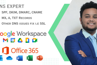 fix, setup google workspace gmail, g suite, office 365, dns