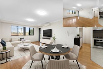 do high end virtual staging for empty real estate photos
