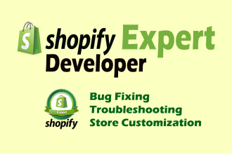 do shopify bug fixing, store customization, troubleshooting