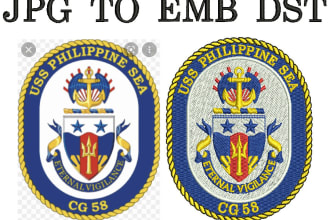 do embroidery digitizing design into dst pes emb  files asap