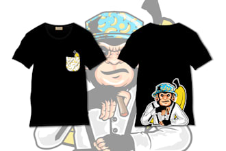 create a custom design with cartoon style for t shirt