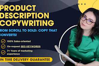 write high conversion product descriptions with copywriting