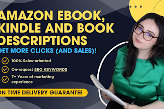 write amazon ebook, kindle and book description copywriting