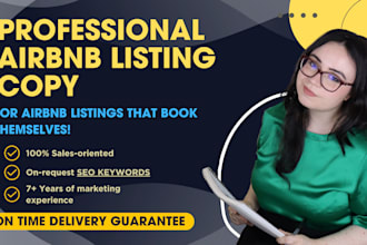 write professional airbnb listings in copywriting